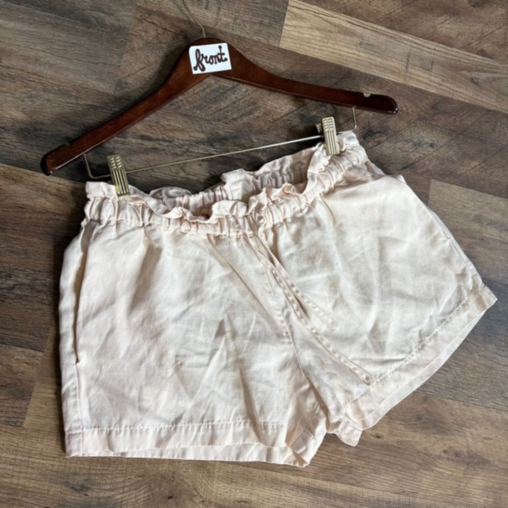 HATCH Maternity Cream Classy Casual Shorts Tencel Linen Women's 2 great preworn - Picture 1 of 11